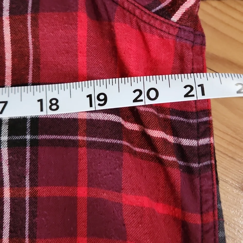 Eddie Bauer Red, Black and Gray Plaid Shirt - Picture 9 of 13